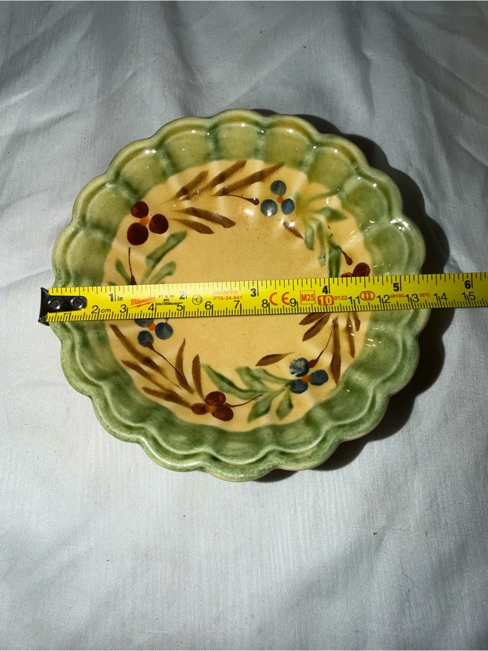 Faience Provençale du Poët-Laval France Hand-Painted 2-Piece Ceramic Set